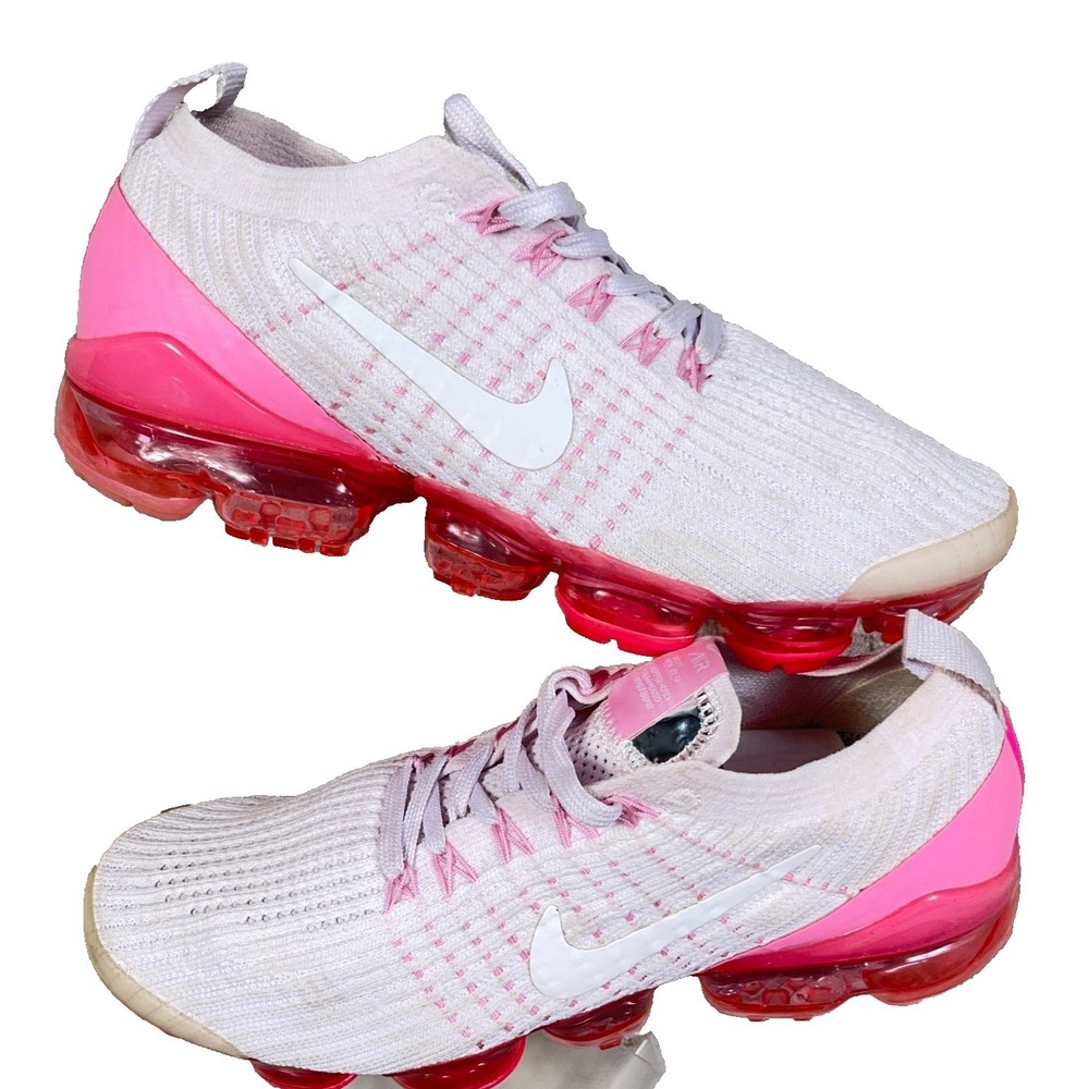 Nike Air VaporMax 3 WMNS White Pink Running Sneakers‎ Size 8.5 AJ6910-005
